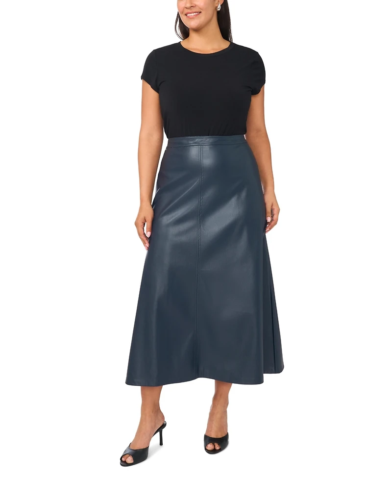 Vince Camuto Plus High-Waisted Maxi A-Line Skirt