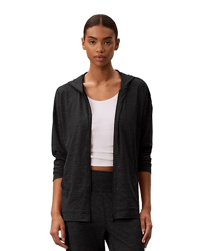 Calvin Klein Performance Women's Melange Lightweight Hooded Jacket