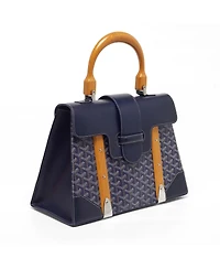 Pre-Owned Goyard Saigon Mm Goyardine Canvas and Leather Top Handle Bag