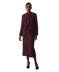 The Fold Women's Oliena High-Waisted Midi Pencil Skirt