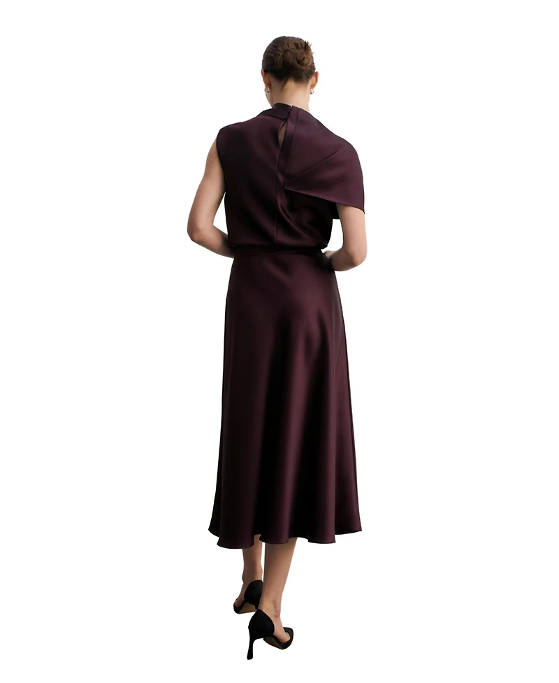 The Fold Women's Draped Midi Skirt
