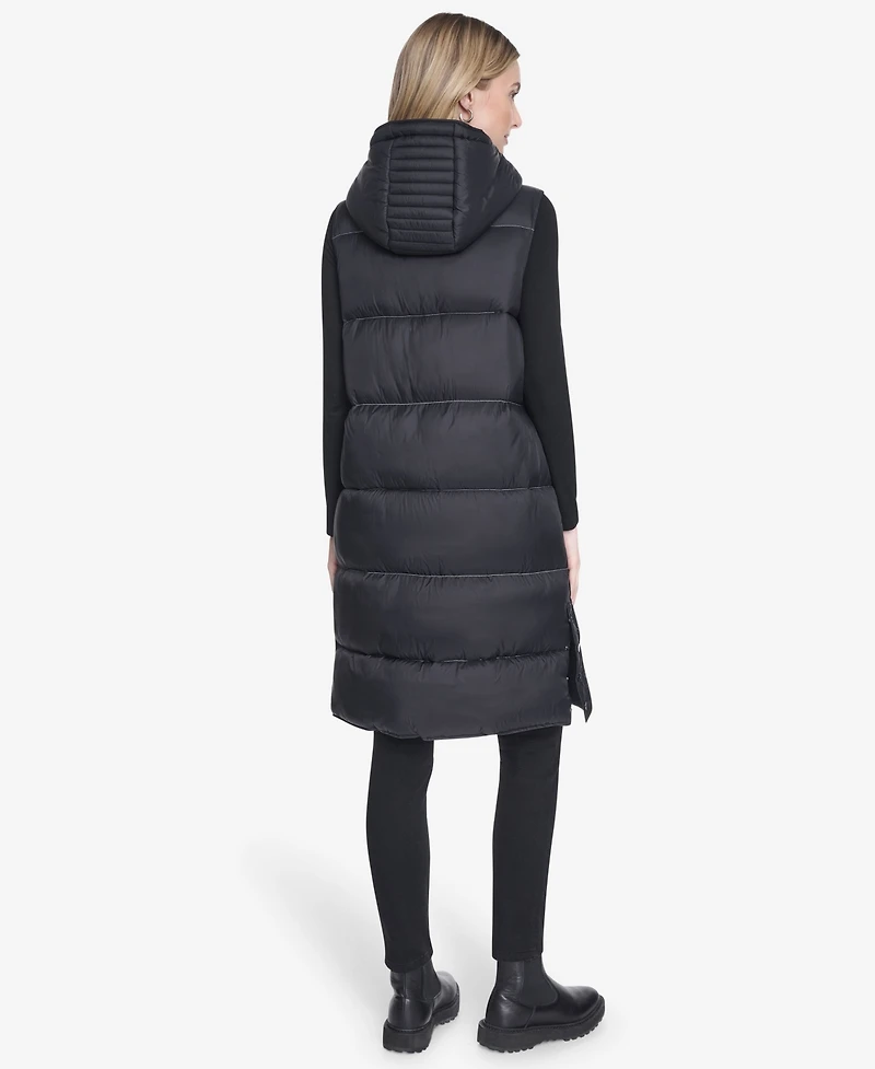 Andrew Marc Women's Kerr Horizontal Rail Quilted Matte Shell Puffer Vest