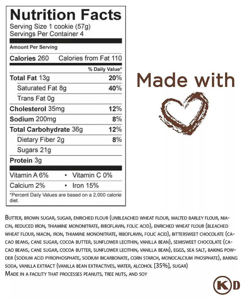 Salt of the Earth Bakery Fresh Baked Chocolate Chip Cookies Gourmet Boxes, 16-Piece
