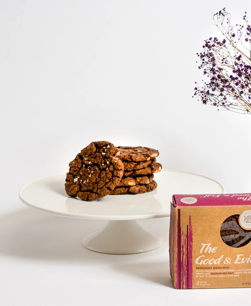 Salt of the EarthBakery Fresh Baked Triple Chcolate and Cherry Chip Cookies Gourmet Boxes, 16-Piece