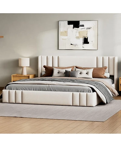 Streamdale Furniture King Size Upholstered Platform Bed Frame