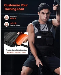 Hongge Adjustable Body Weight Vest with Padded Shoulder Straps