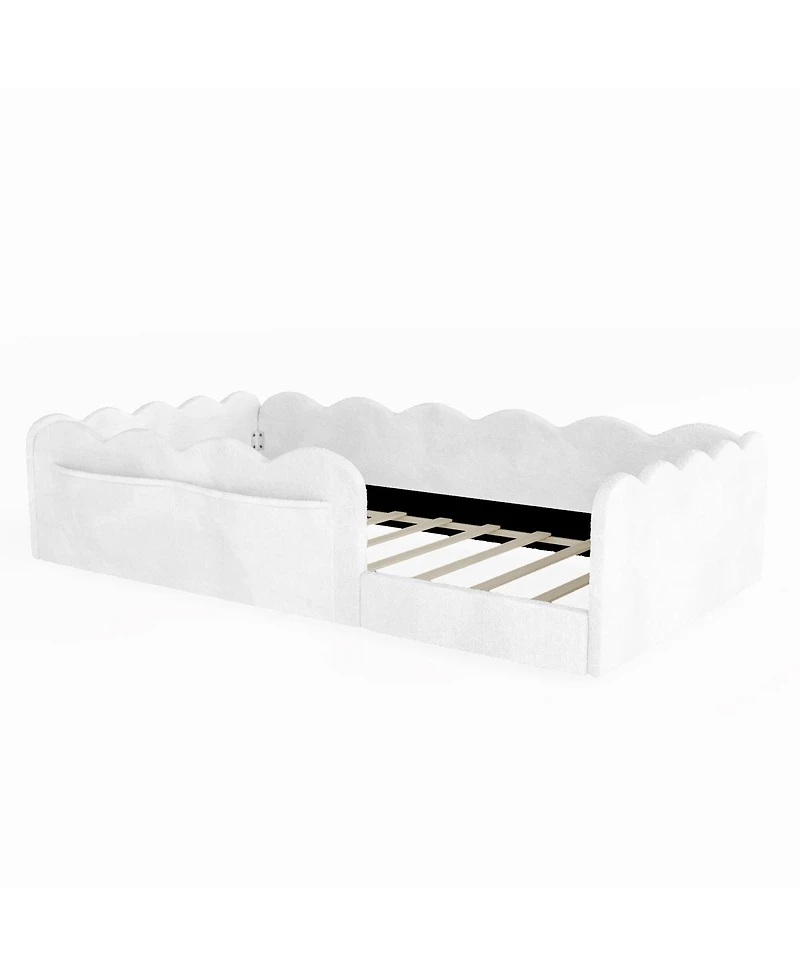Streamdale Furniture Twin Size Upholstered Floor Bed