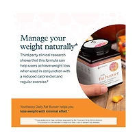 Youtheory Daily Fat Burner Supports Body Composition and Metabolism with Citrus Fruit Blend, Chromium and Cayenne Extract 60 Vegetarian Capsules