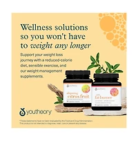 Youtheory Slimming Citrus Fruit Health Supplement with Chromium Supports Overall Wellness 60 Vegetarian Capsules