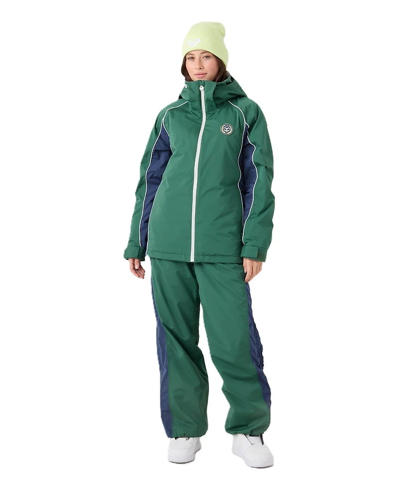 Roxy Women's Honors Waterproof Hooded Helmet-Compatible Jacket