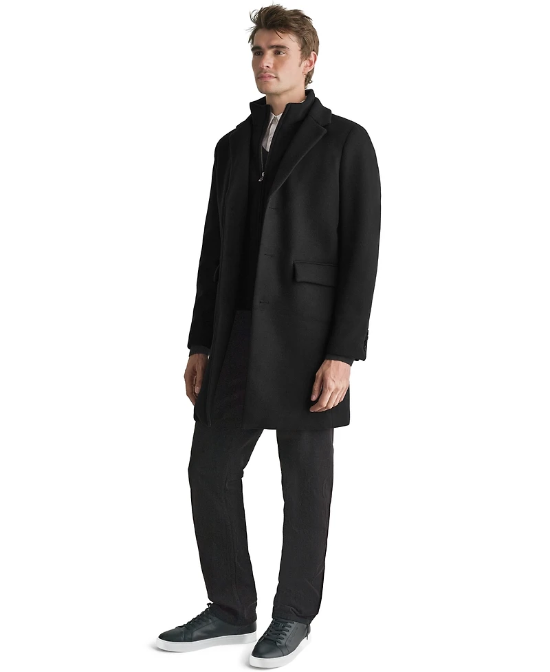 Karl Lagerfeld Paris Men's Bib Overcoat