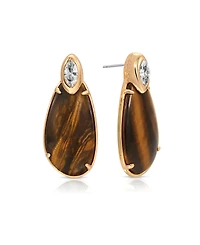 Ettika 18k Gold-Plated Majestic Stone Earrings