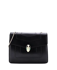Pre-Owned Bvlgari Medium Serpenti Forever Square Shoulder Bag Leather