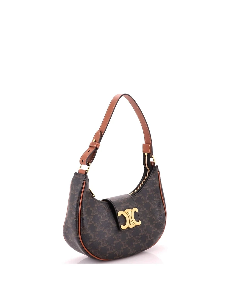 Pre-Owned Celine Ava Triomphe Bag Triomphe Coated Canvas