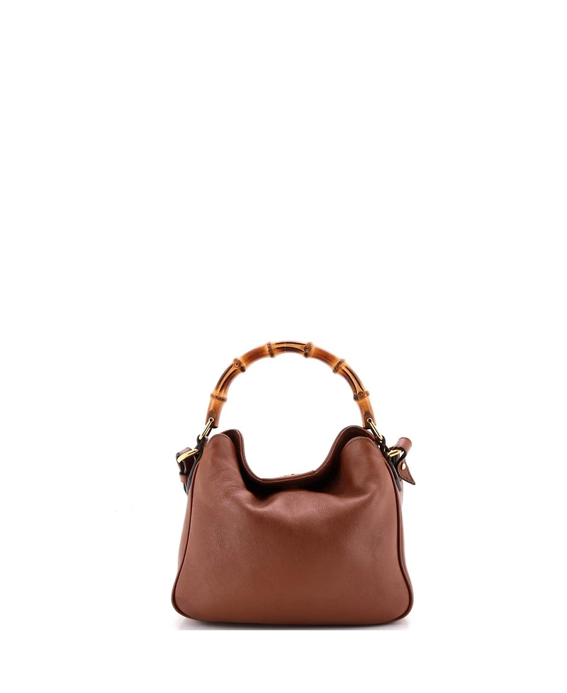 Pre-Owned Gucci Diana Nm Bamboo Shoulder Bag Leather