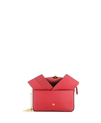 Pre-Owned Fendi Small F Is Fendi Envelope Chain Clutch Leather