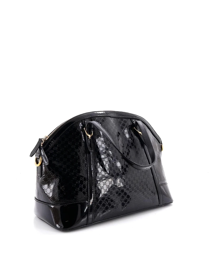 Pre-Owned Gucci Medium Nice Top Handle Bag Microguccissima Patent
