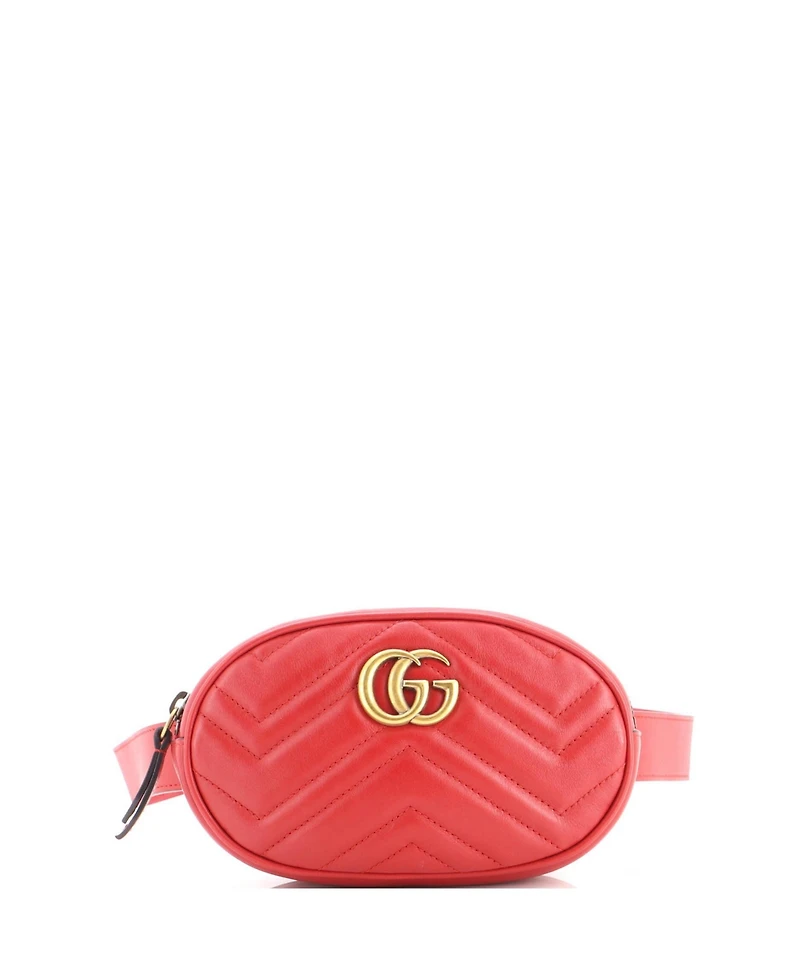 Pre-Owned Gucci Gg Marmont Belt Bag Matelasse Leather