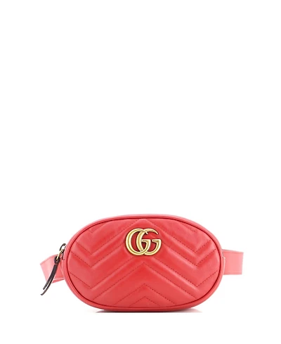 Pre-Owned Gucci Gg Marmont Belt Bag Matelasse Leather