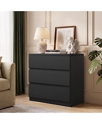 homfan 3 Drawer Dresser, 22.8"Wide Set of 2 Wood Chest Drawers with Anti Tip Safety Kit, Smooth Sliding Storage Cabinet