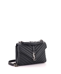 Pre-Owned Saint Laurent Medium Classic Monogram College Bag Matelasse Chevron Leather
