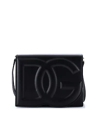 Pre-Owned Dolce and Gabbana Small Dg Logo Flap Shoulder Bag Leather