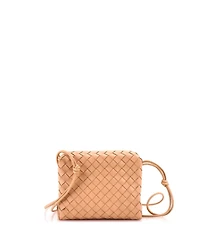 Pre-Owned Bottega Veneta Small Loop Crossbody Bag Intrecciato Nappa