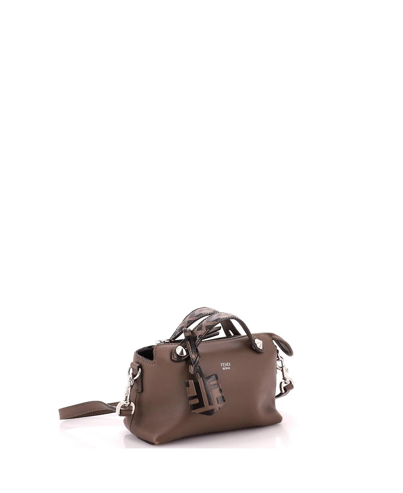 Pre-Owned Fendi Mini By The Way Satchel Leather with Zucca Embossed Detail