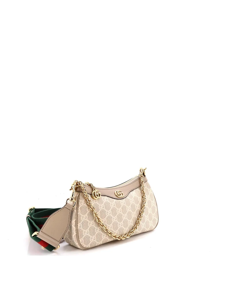 Pre-Owned Gucci Small Ophidia Charm Shoulder Bag Gg Coated Canvas