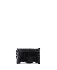 Pre-Owned Balenciaga Hourglass Chain Wallet Embossed Leather