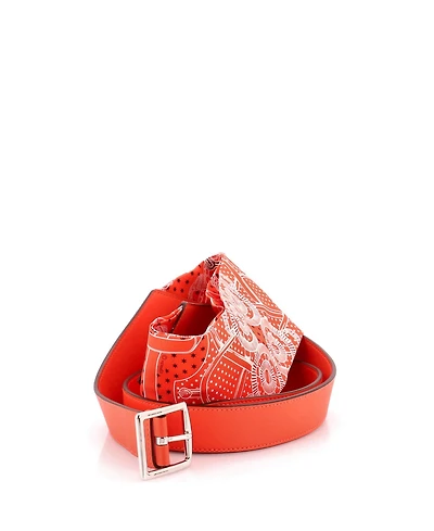 Pre-Owned Hermes Banasilk Belt Bag Printed Silk and Leather