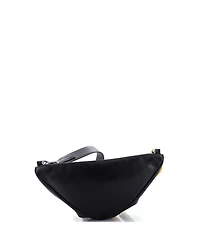 Pre-Owned Prada Double Triangle Logo Zip Shoulder Bag Saffiano Leather and Leather