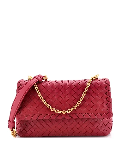Pre-Owned Bottega Veneta Baby Olimpia Crossbody Bag Intrecciato Nappa