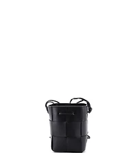 Pre-Owned Bottega Veneta Mini Cassette Bucket Bag Maxi Intrecciato Leather
