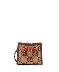 Pre-Owned Gucci Small Diana Nm Bamboo Handle Tote Jumbo Gg Canvas