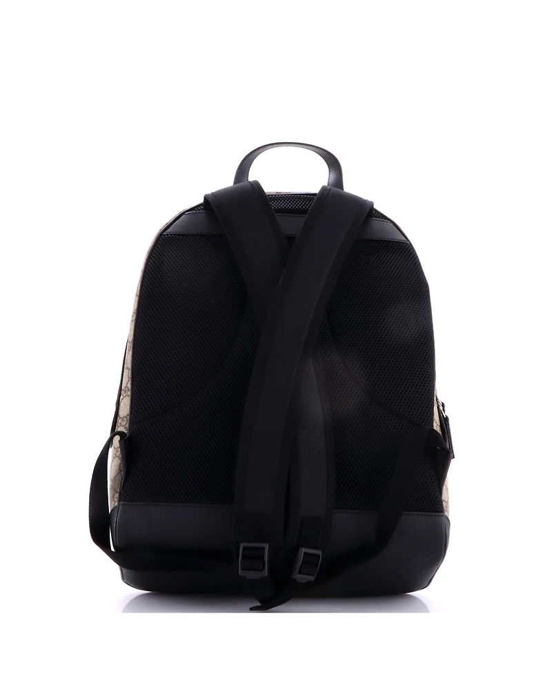 Pre-Owned Gucci Medium Zip Pocket Backpack Gg Coated Canvas
