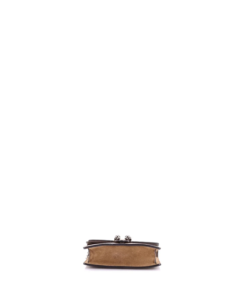 Pre-Owned Gucci Super Mini Dionysus Bag Gg Coated Canvas