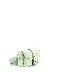 Pre-Owned Prada Buckle Pocket Crossbody Bag Spazzolato Leather and Tessuto