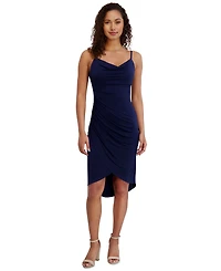 Siena Women's Sleeveless Cowlneck Bodycon Ruched Dress