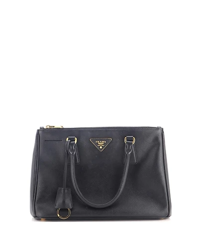 Pre-Owned Prada Small Double Zip Lux Tote Saffiano Leather