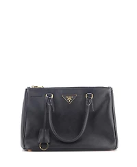 Pre-Owned Prada Small Double Zip Lux Tote Saffiano Leather