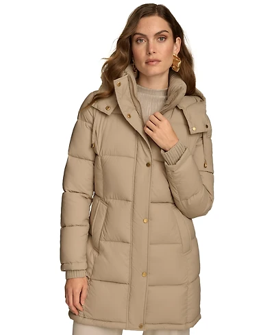 Donna Karan New York Women's Hooded Puffer Coat