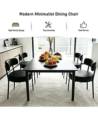 Dyhome Modern Pu Upholstered Dining Chairs