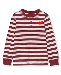 Lands' End Boys' 4-20 Long-Sleeve Striped Raglan Henley