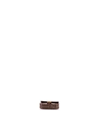 Pre-Owned Fendi Nano Chain Baguette Charm Bag Zucca Coated Canvas
