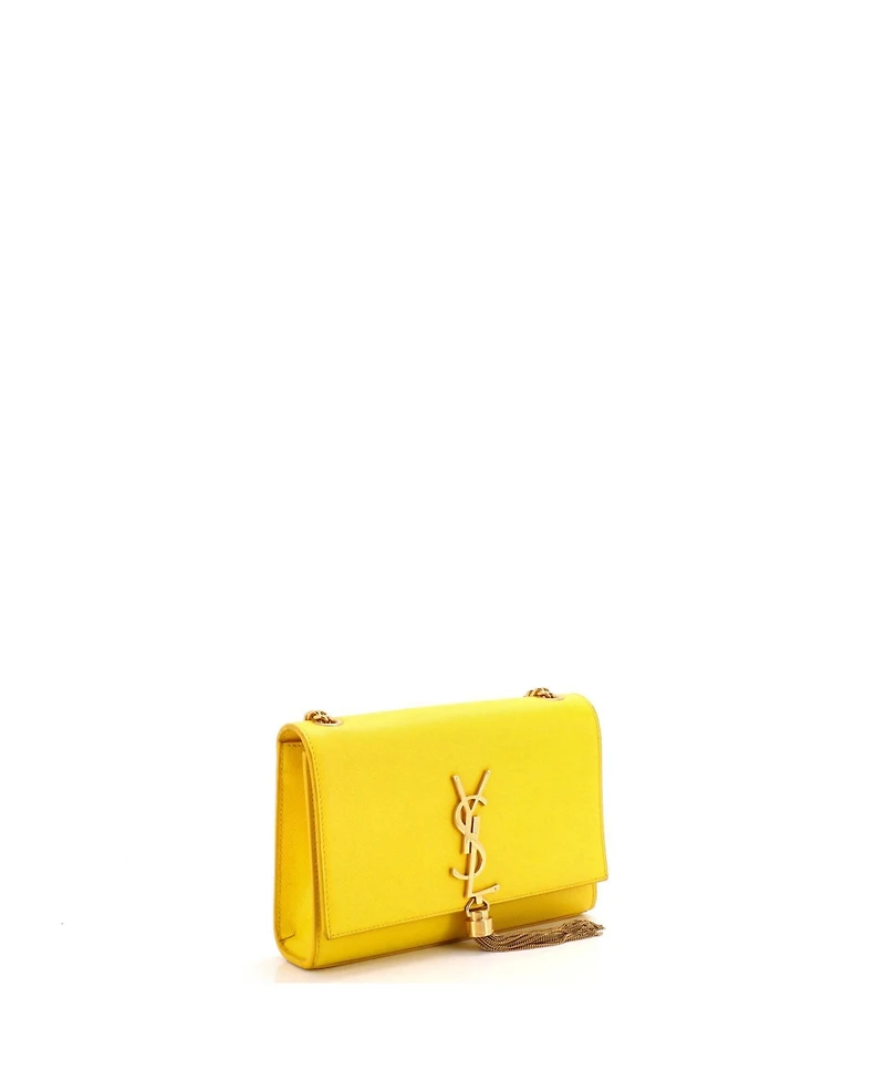 Pre-Owned Saint Laurent Small Classic Monogram Tassel Crossbody Bag Leather
