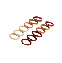 Gimme Beauty Medium Hair Bands Seamless Nylon Low Profile Hair Accessory Snag Free Tie for Firm, Lasting Hold 12 Pack