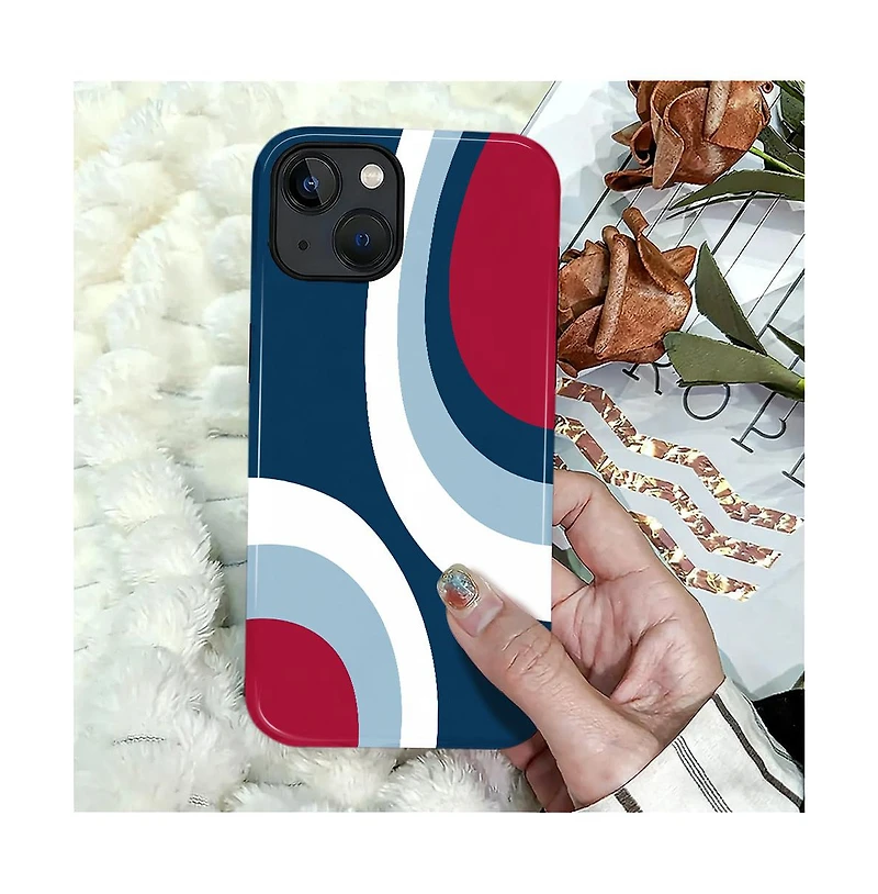 Lisen Modern Curve Dual-Layer Anti-Slip Grip Protective Phone Case Compatible with Apple iPhone 17 Pro