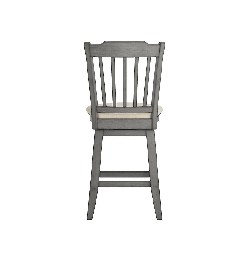 iNSPIRE Q Lea Slat Swivel Counter Stool