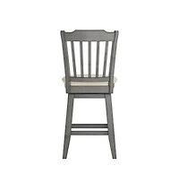iNSPIRE Q Lea Slat Swivel Counter Stool